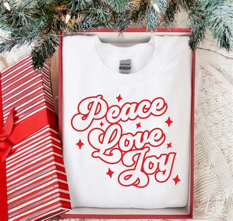 Peace Love Joy Svg Christmas Svg Christmas Shirt Svg Etsy