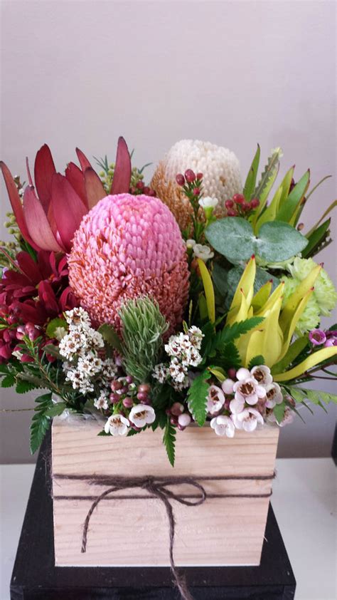 Our mixed flower bouquets range from elegant arrangements of lilies to festive rainbows of roses. Wild Wood Box - Flower Arrangements - Adelaide & Hills ...