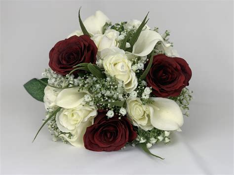 artificial bridesmaid bouquet gypsophila silk rose calla lillies beautiful bouquets