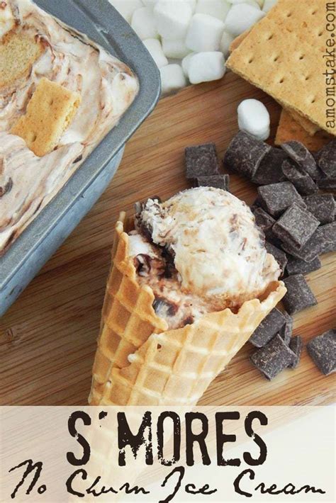 It's creamy and scoopable, just like store bought ice cream, no iciness in sight. S'mores No Churn Ice Cream Recipe - A Mom's Take