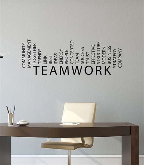Teamwork Wall Decal Business Success Company Inspirational Etsy Norway
