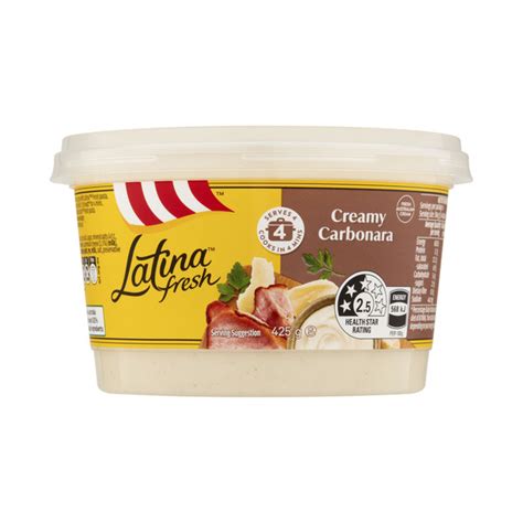 Buy Latina Fresh Creamy Carbonara Pasta Sauce 425g Coles