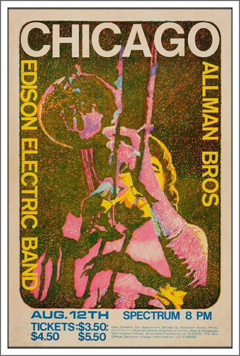 An Old Concert Poster For The Chicago Electric Band Featuring A Man