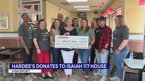 hardee s raises thousands for isaiah 117 house youtube