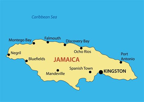 Jamaica Physical Map