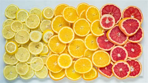 Sliced Lemons Orange Fruit Lemons Grapefruits Food Hd Wallpaper