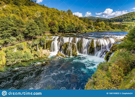 Strbacki Buk Waterfall Croatia And Bosnia Border Stock Photo Image
