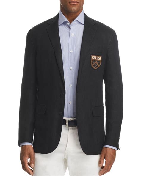 Polo Ralph Lauren Morgan Fit Crest Blazer In Black For Men Lyst