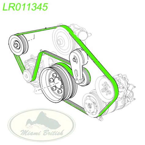 Land Rover Primary Drive Serpentine Belt 50 Range Rr Sport Lr4