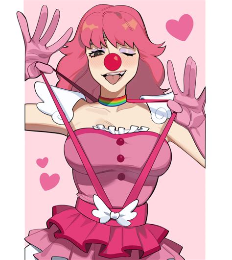 Safebooru 1girl Absurdres Ace Attorney Breasts Clown Clown Nose Dress