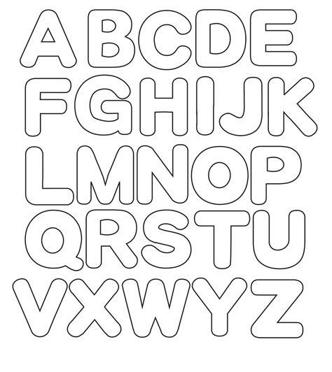 Cut Out Printable 3d Alphabet Letters Template Bubble Letters