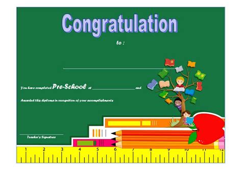 Preschool Graduation Certificate Free Printable 10 Designs Pertaining