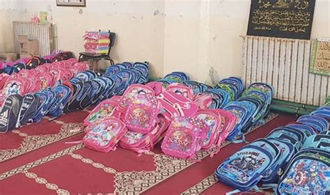 المساء توزيع 4 آلاف حقيبة مدرسية