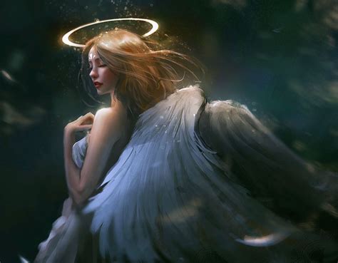 X Art Wings Girl Feathers Digital Coolwallpapers Me