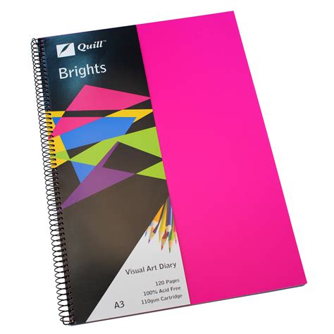 Visual Art Diary Quill A3 Brights Cerise Pink 60lf | Skout ...