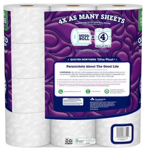 Quilted Northern Ultra Plush Bath Tissue Mega Rolls Toilet Paper 12 Ct