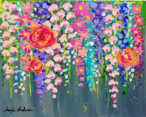 Easy Flower Painting Acrylic Painting Flowers Acrylic Painting