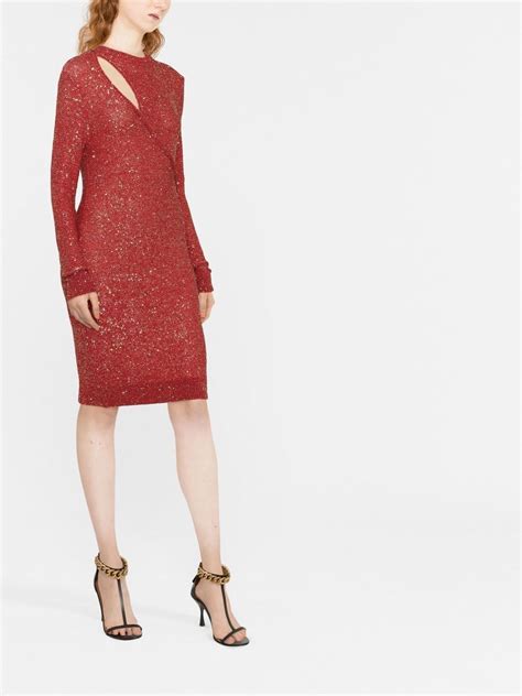 Stella Mccartney Sequin Embellished Cut Out Dress Farfetch