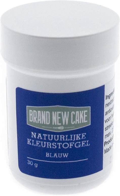 Brandnewcake® Natuurlijke Kleurstof Gel Blauw 30gr Eetbare Voedingskleurstof Bol