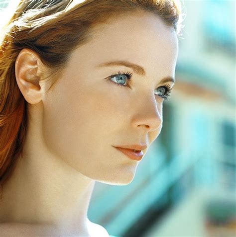 Linn Bjornland Girls With Red Hair Simple Beauty Photo