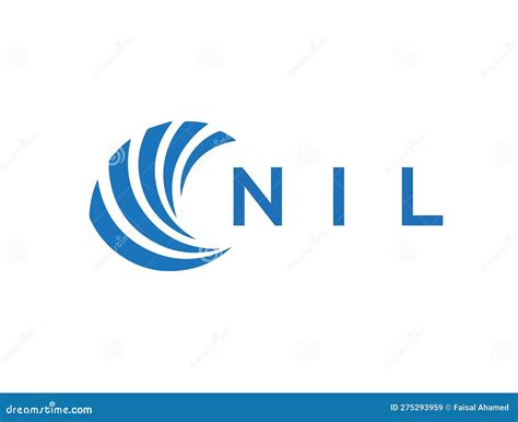 Nil Letter Logo Design On White Background Nil Creative Circle Letter