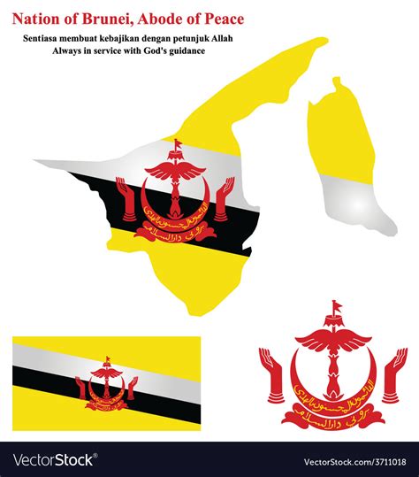 Brunei Flag Royalty Free Vector Image Vectorstock