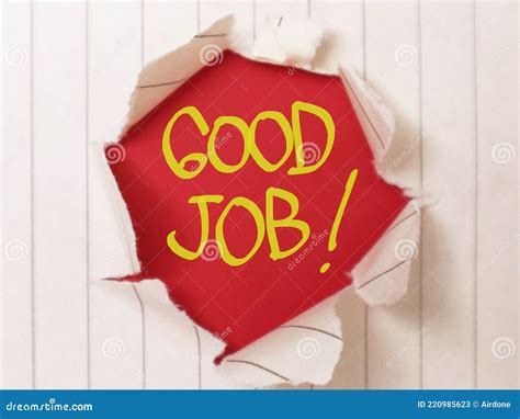 Good Job Text Words Typography Written On Paper Success Life And