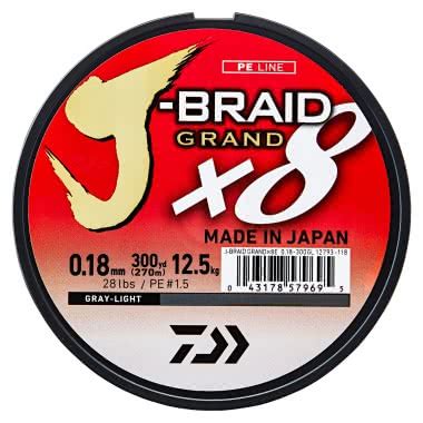 Daiwa Angelschnur J Braid Grand X8 hellgrau 135 m günstig kaufen