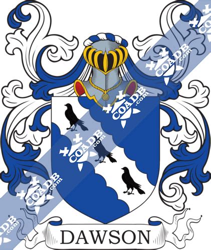 Dawson Family Crest, Coat of Arms and Name History