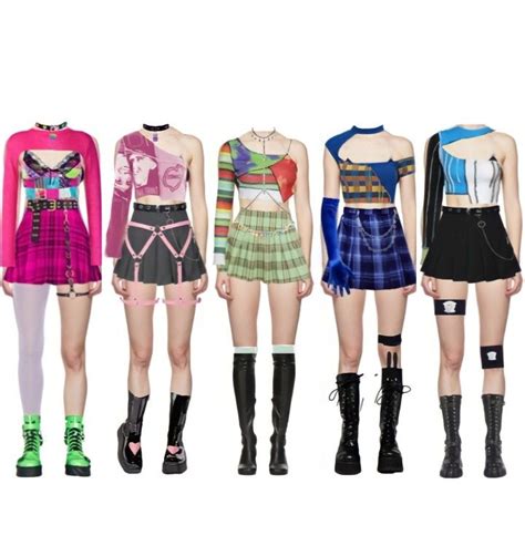 5 Member Girl Group Kpop Outfit Moda De Ropa Ropa Kpop Ropa