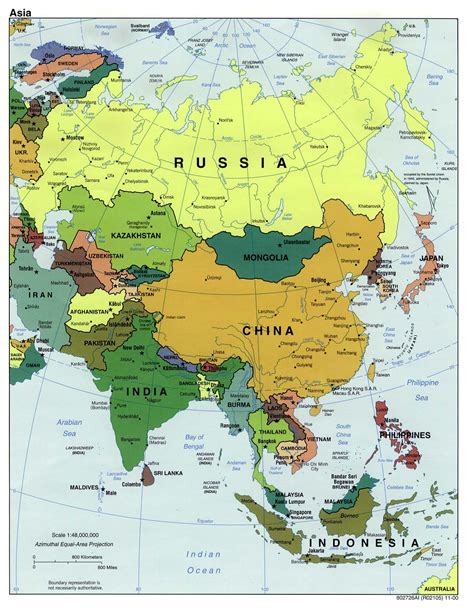 Karte Asien Politische Karte Karten Und Stadtpläne