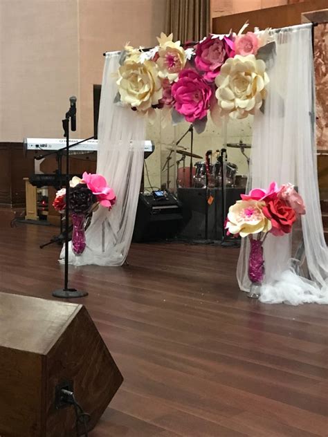 Paper Flower Wedding Arch Flowers Backdrop Flowers Giant Etsy