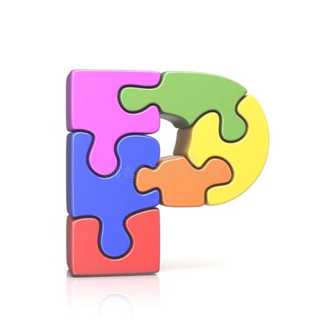 Puzzle Jigsaw Letter P 3d Stock Illustration Illustration Of Idea