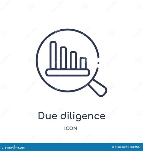 Due Diligence Icon On White Background Simple Element Illustration
