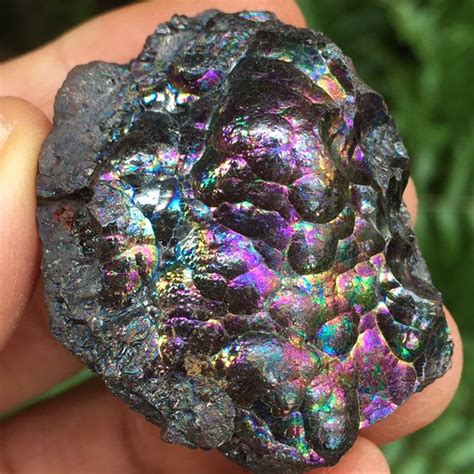 Leklai iridescent hematite rainbow stone lucky amulet gift | Etsy