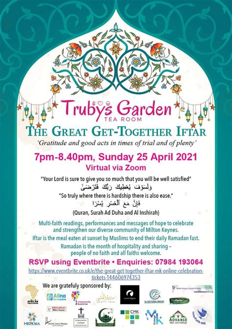 The Great Get Together Iftaar 2021 Trubys Garden Tea Room