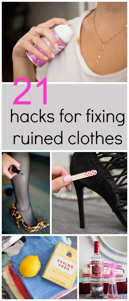 21 Genius Hacks For Fixing Ruined Clothes Diy Fitness And Hair Styles