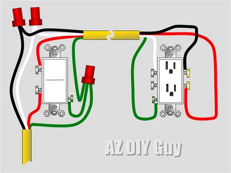 The output wire gets loop to the big wire on the plug in. How To: Wire a Split, Switched Outlet by AZ DIY Guy's ...