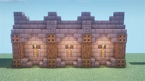 Minecraft Wall Design In 2020 Minecraft Wall Minecraft Wall Designs
