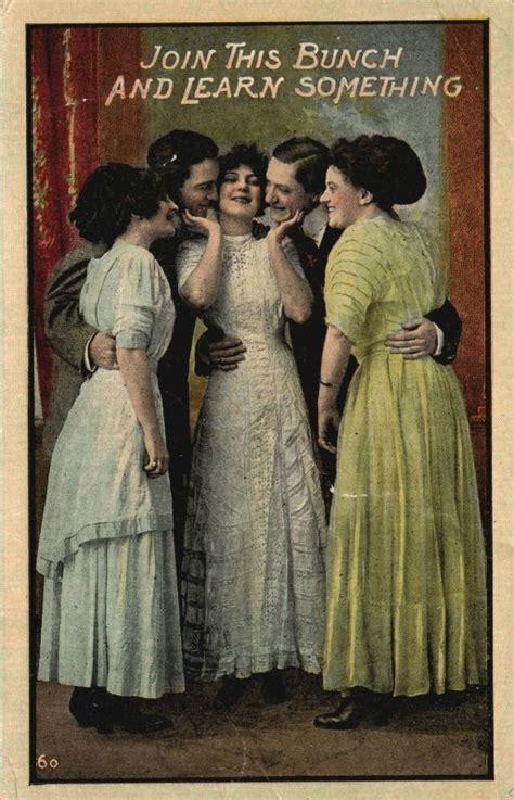 Vintage Postcard 1920s Join This Bunch And Learn Something Gentlemen