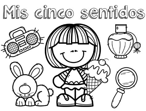 Dibujos De Cinco Sentidos Para Colorear Para Colorear Pintar E