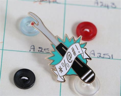Sewing Patterns And Funny Enamel Pins By Ricracsews On Etsy Enamel