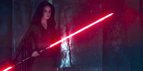 rey dark side star wars the rise of skywalker theory rey s double bladed lightsaber explained