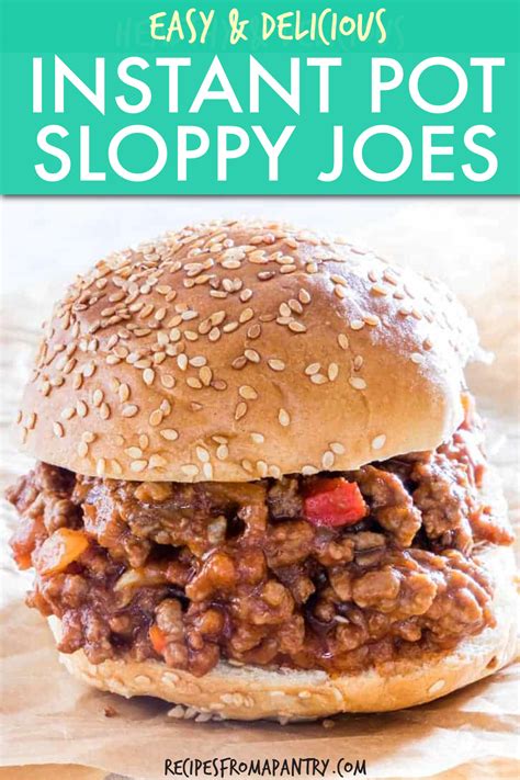 Easy Instant Pot Sloppy Joes Pantry Meal Recipes From A Pantry