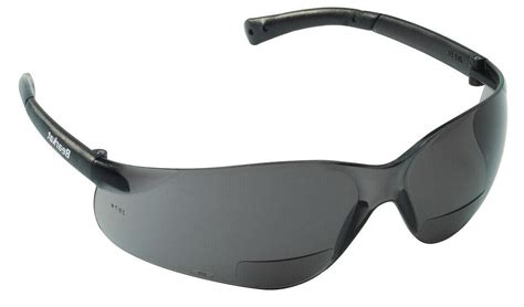 mcr bearkat® bk1 magnifier safety glasses gray lens