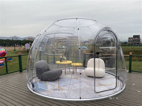 Acrylic Clear Bubble Dome Tent With Door And Windows 32m Diameter