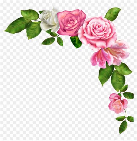 3.51mb three flowers illustration, flower purple watercolor painting violet , watercolor rose transparent background png clipart size: Borders And Frames Pink Flowers Clip Art - Border Line ...