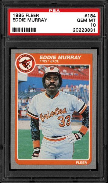 New and used items, cars, real estate, jobs, services, vacation rentals and more tiger woods upper deck rookie card psa 10 $800 *serious inquiries only please *avoid paying shipping duty and taxes online. 1985 Fleer Eddie Murray | PSA CardFacts™