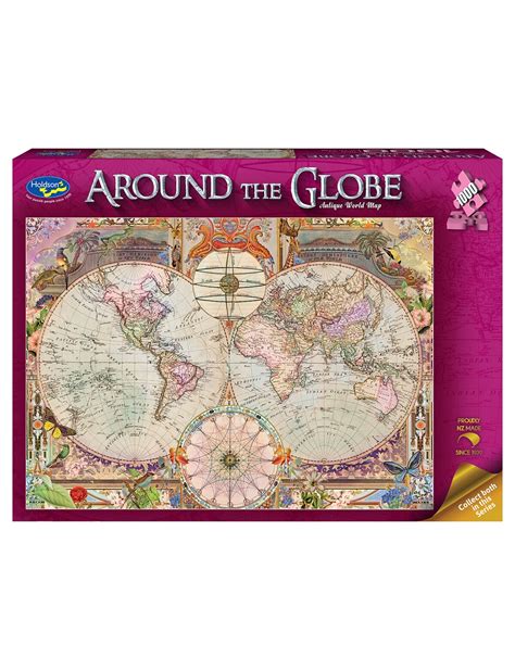 Puzzles Around The Globe Antique World Map 1000 Piece Games Cards