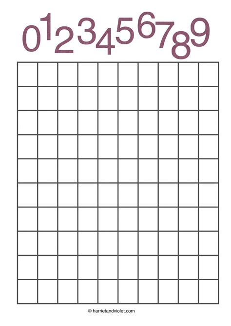 Number Paper A4 Plain And Square Printable Teaching Resources